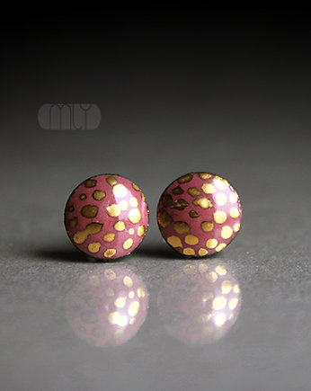 Kolczyki ceramiczne Mini Panterka 6mm/stal chirurgiczna/, Magda Łysiak