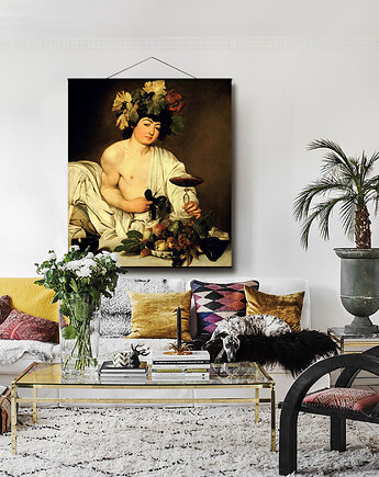 Duży obraz na płótnie - Bachus - Caravaggio., Dekoracje PATKA Patrycja Kita