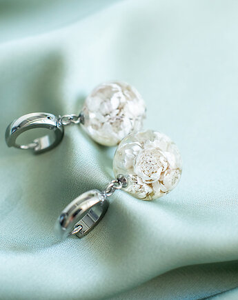 Kolczyki z kwiatami antenarii, nature gift