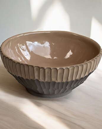 Miska ceramiczna - fakturowana ręcznie, Ceramika PoWoli