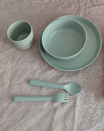 Zestaw naczyń bambusowych  mięta, naniby