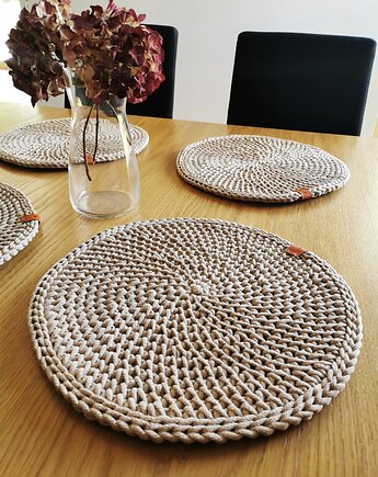 Podkładki na stół Magnolia 6szt. beżowe, Lana Design