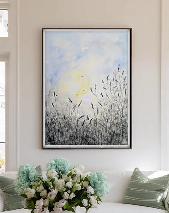 Oryginalna akwarela. Łąka 46x61cm, Malgorzata Domanska