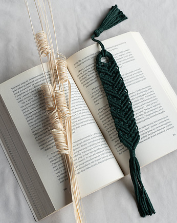 Zakładka do książki BOHO BOTTLE GREEN, wu handmade