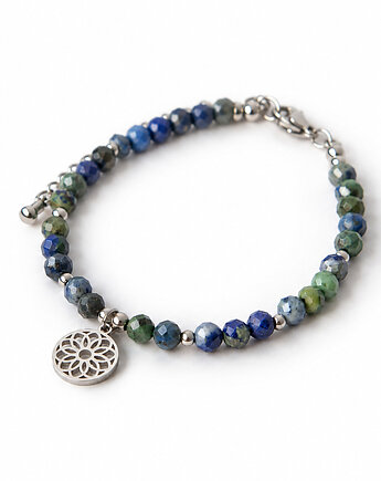 MANDALA bransoletka z kamieni - chryzokola, Greenmoon Handmade