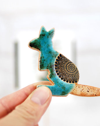 Ceramiczny magnes na lodówkę - kangur, 10FingersArt