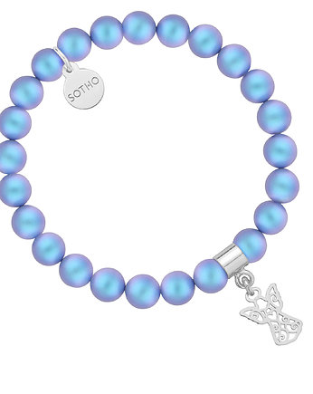 Niebieska bransoletka z pereł SWAROVSKI aniołek, SOTHO