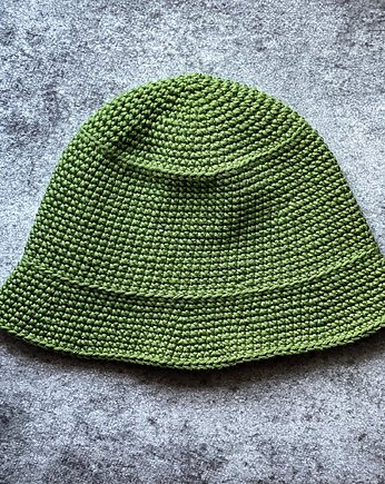 Bawełniany letni kapelusz zielony, Made by Jaga