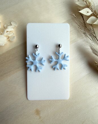 Kolczyki Śnieżynki błękitne - LIMITED, freska