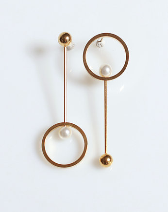 Kolczyki pozłacane Perły  wygłupiają się, Mitsu