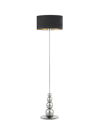 Metalowa lampa stojąca z welurowym kloszem ROMA VELUR, LYSNE