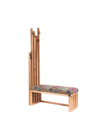 Ławka Siedzisko Gładkie Hexagony Mandala Wieszak LGS-76, EMRA WOOD DESIGN