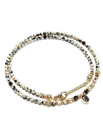 Jaspis dalmatyńczyk choker - Szlachetna kolekcja /29.05.25/, KiKa pracownia