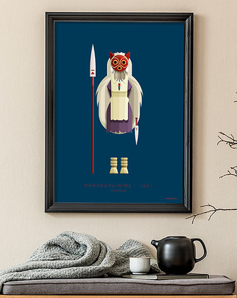 Księżniczka Mononoke - plakat 50x70 cm, minimalmill