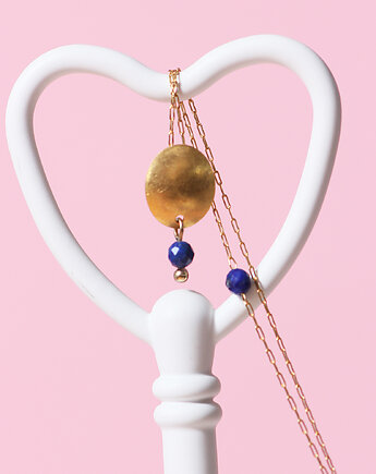 Naszyjnik owal z granatowym Lapis Lazuli, Fox and Jewelry