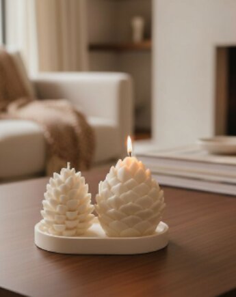 Zestaw świec dekoracyjnych + podstawka, Oyka Candle