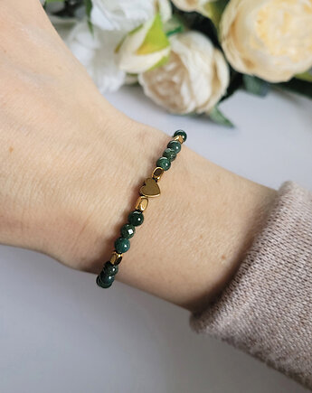 Delikatna bransoletka z serduszkiem na pozbycie się negatywnych emocji, Seylla pracownia