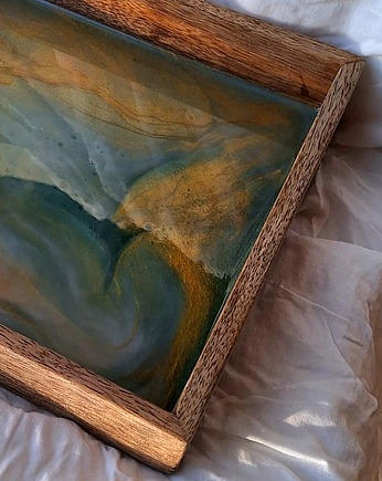 Taca dekoracyjna "Gra w zielone", mar.mar.studio