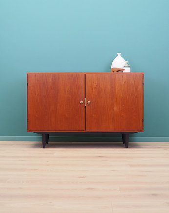 Szafka tekowa, duński design, lata 70, produkcja: Dania, Przetwory design