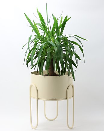 Kwietnik Metalowy BOMO 60cm Beżowy, JAKPOLDESIGN