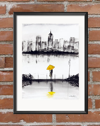 obraz deszczowa ulica 30X40 cm, MiniMalArt