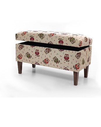 Pufa ławka ze schowkiem  kufer MAXI  SOWY, Bench Decor