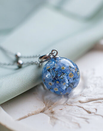 Wisiorek z niezapominajkami, nature gift