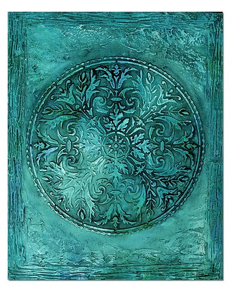 Mandala 15, obraz ręcznie malowany, Galeriai