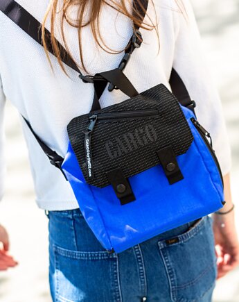 Odblaskowa Torba mini-plecak na ramię Reflective Royal Blue, CARGO by OWEE