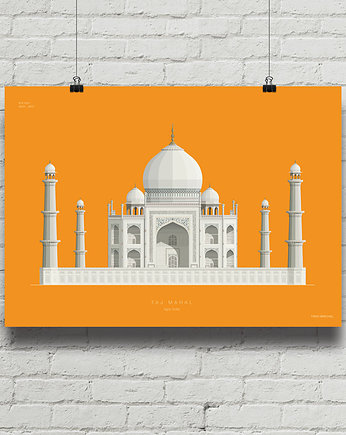 Taj Mahal - plakat giclee art, minimalmill