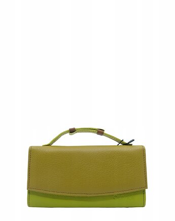 Portfel damski skórzany ze skrawków rączka dużo przegródek eko OLIVKA, Olivka Warsaw