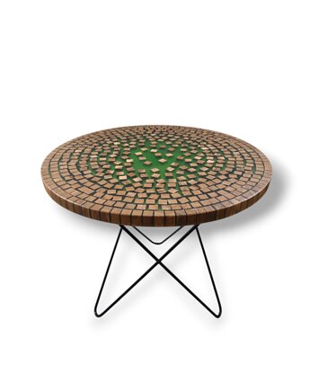 Stolik kawowy #3 DREWNO + ŻYWICA 60cm, MA WOOD