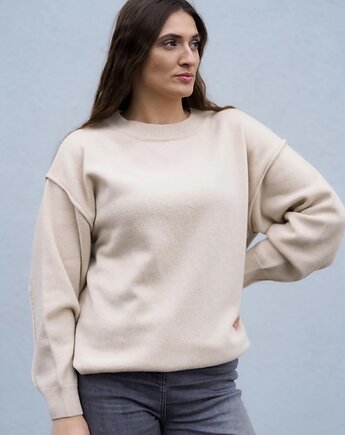 Sweter Cashmere Hug Ciepły Beż, MKTP