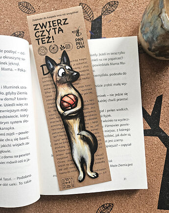 Zakładka do ksiązki owczarek belgijski Kira*, Pan Pelican