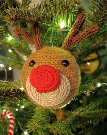 Bombka na choinkę - renifer, Włóczkopis