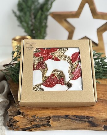 Zawieszki choinkowe  ceramiczne ozdoby świąteczne, Ceramika Tyka