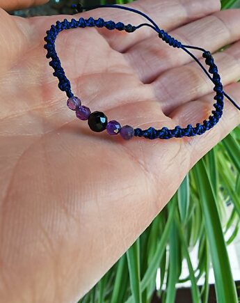 Bransoletka amulet z ametystem i turmalinem, Tauriel Design