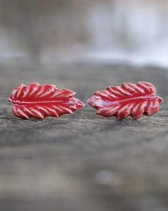 Kolczyki ceramiczne Elf z Karmazynowej Polany, Gliniana Koniczynka