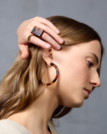 Kolczyki Alice w kolorze Light Tortoise, NINIcoJewelry