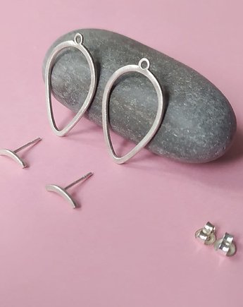 Kolczyki DOUBLE RINGS, srebro 925, Friedman Jewelry