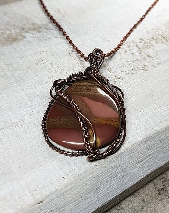 Naszyjnik jaspis m179, JanArt