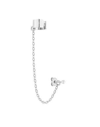 Srebrna nausznica z łańcuszkiem i kulką, SOTHO