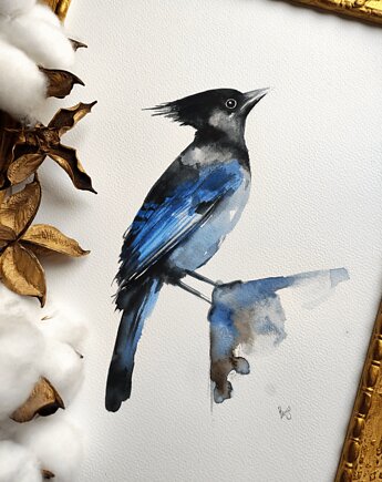 Akwarela sójka, Wiktoria Borys Art