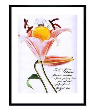 Plakat Oprawiona reklama francuskich perfum Houbigant, 1990 r, RiskyWalls