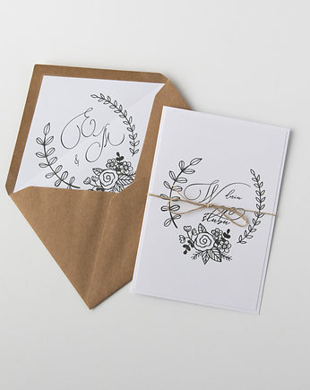 Kartka z okazji ślubu "Rustic", Papiernik
