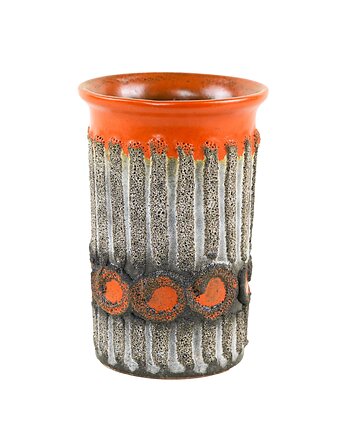 Wazon ceramiczny, niemiecki design, lata 60, produkcja: Strehla, Przetwory design