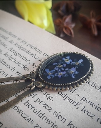 Zakładka z niezapominajkami, Figa handmade accessories