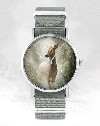 Zegarek - Sarna - szary, nylonowy, yenoo