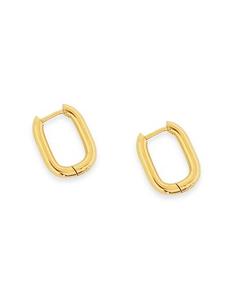 Baby elipsy - kolczyki z pozłacanej stali szlachetnej Para, Kulka Bransoletki