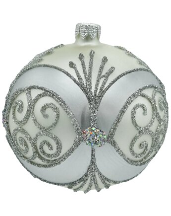 Bombka srebrna z ornamentem: 6 sztuk, Syn Bombkarza